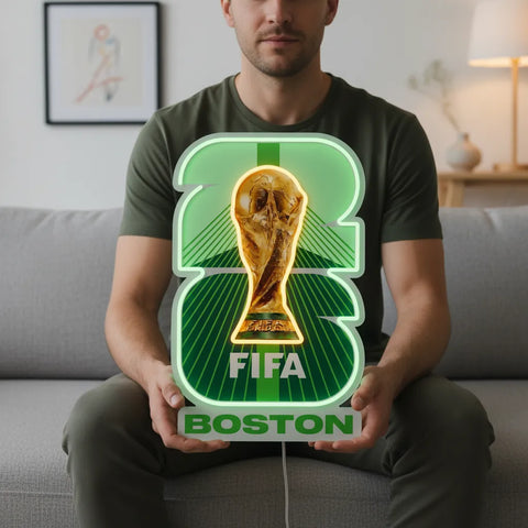 Boston 2026 FIFA World Cup Neon Sign