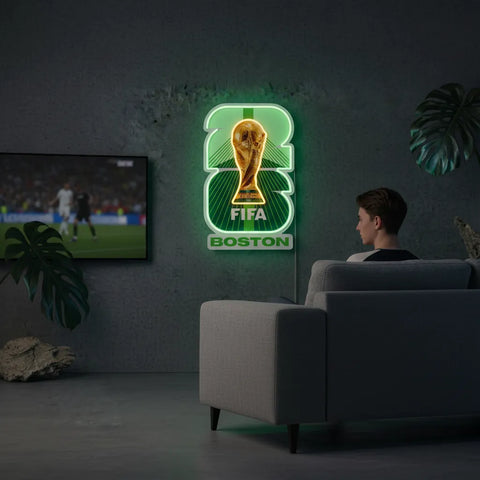 Boston 2026 FIFA World Cup Neon Sign
